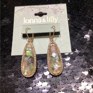 Lonna & Lilly Gold Iridescent Teardrop Earrings